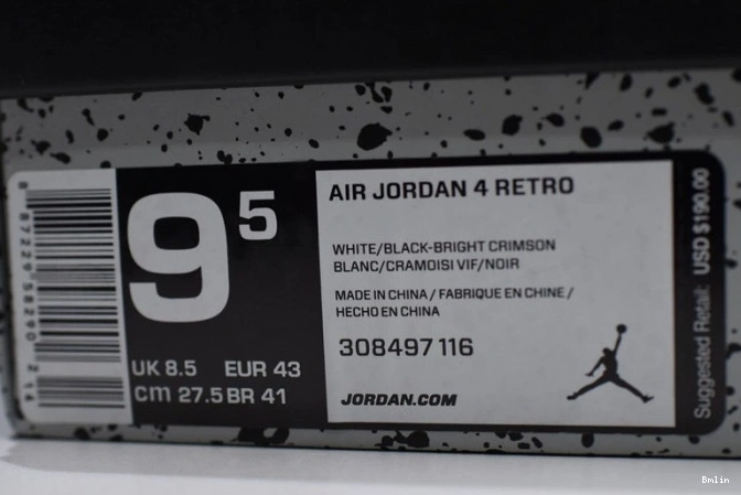 Bmlin Shoes Lava 4 Retro Jordan Air 308497-116 Hot 0713